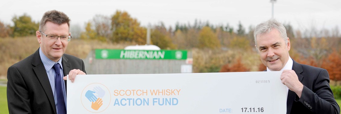 Douglas Meikle with Hibernian Football Community Trust